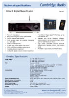 Cambridge Audio Minx Xi - Technical Specifications 